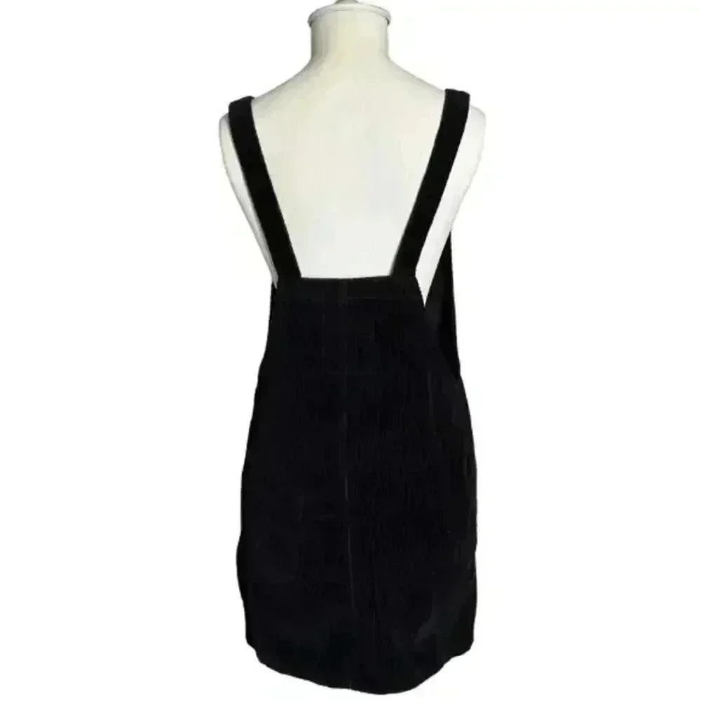 All About Eve Black Overall Corduroy Dress Size 4/XS - Picture 4 of 6